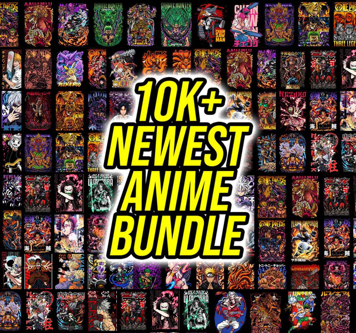 10000+ Anime T-Shirt Designs Bundle (Instant PDF Download) – Limited Time Mega Offer